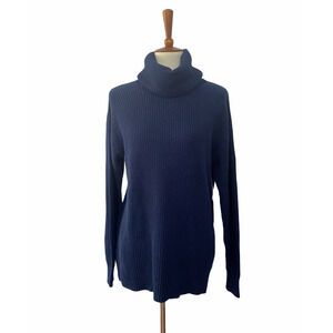 Tularosa Revolve Womens Turtleneck Pullover Sweater Chunky Knit Blue XS